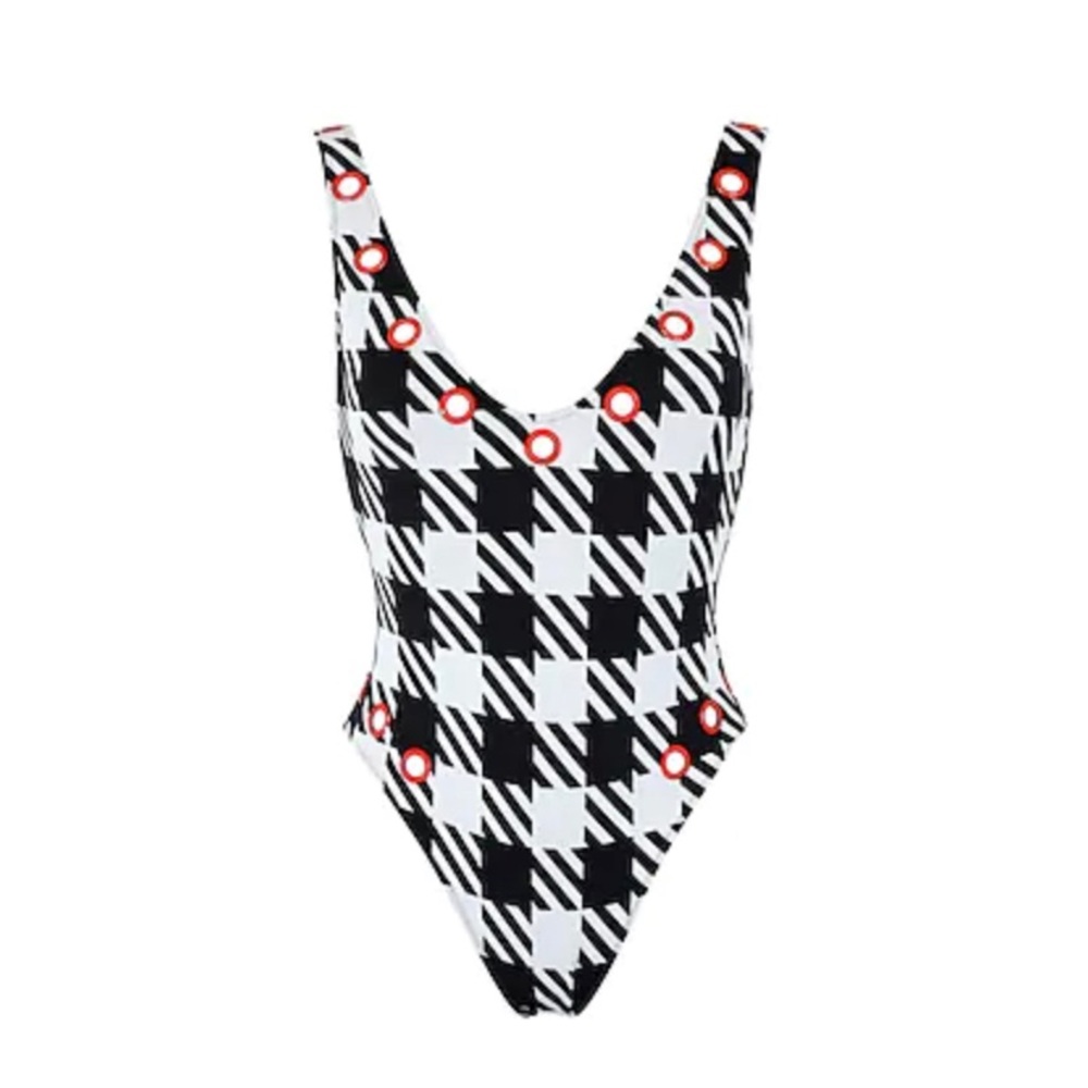 Solid & Striped houndstooth checkered one piece S